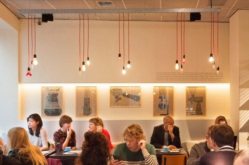 Cafe Capitale, Brussels, interior, tables