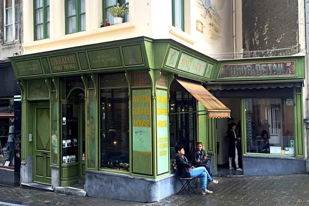 Aksum Coffee House, Brussels, entrance