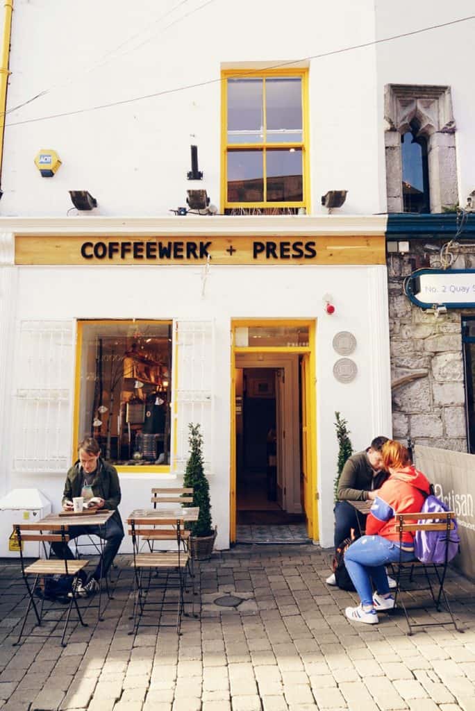 The outside seating at Coffeewerk + Press, Galway