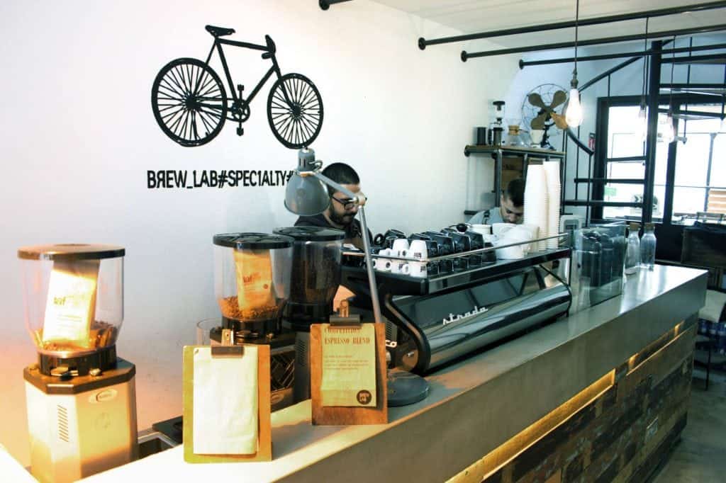 Coffee bar at Brew Lab