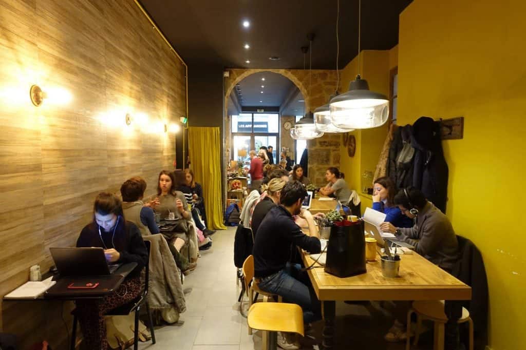 Interior of Slake Coffee House, Lyon